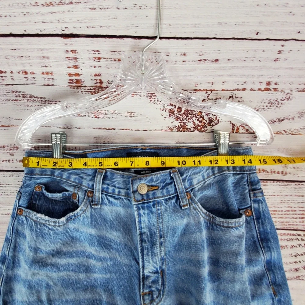 Aeropostale Retro Straight Relaxed Jeans 29/30 Recycled Cotton High Rise Whisker
